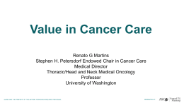 Value in Cancer Care