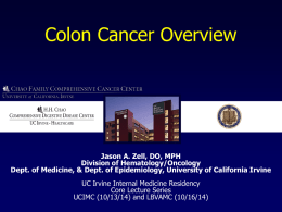 Colon Cancer Overview - University of California, Irvine