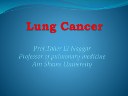 Lung Cancer - Ain Shams University