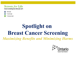 2013 Breast Cancer Screening Slide Deck