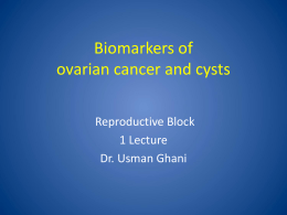 2-Biochemical Markers Ovarian Cysts Cancer