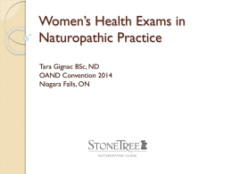 Tara Gignac, BSc., ND - Ontario Association of Naturopathic Doctors
