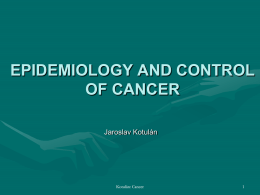 epidemiolody and prevention od cancer