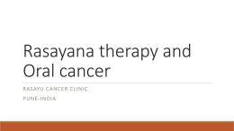 Rasayana therapy and Oral cancer