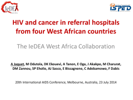 HIV and cancer in referral hospitals from four West African countries