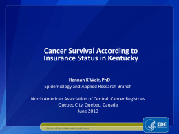 Survival of Cancer Patients in the United States (1995