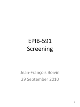 EPIB-591 Screening