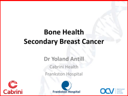 Bone Health Secondary Breast Cancer