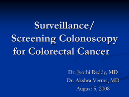 Screening Colonoscopy