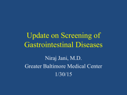 Update on Screening of Gastrointestinal Diseases