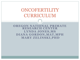 Outline for Oncofertility Curriculum