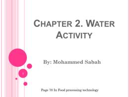 Water activity File