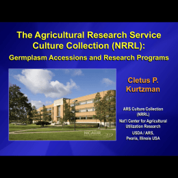 The Agriculture Research Service Culture Collection (NRRL)