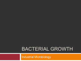 BACTERIAL GROWTH