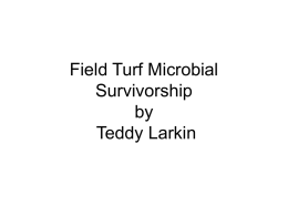 Teddy Larkin Field Turf Microbial Survivorship