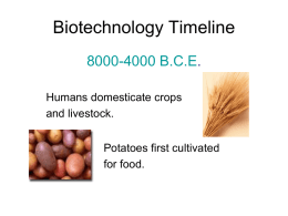 Biotechnology Timeline - Duplin County Schools