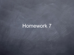 Homework 7