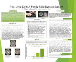 Honors Project - How Long Does A Sterile Field