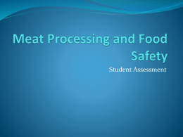 Meat Processing and Food Safety