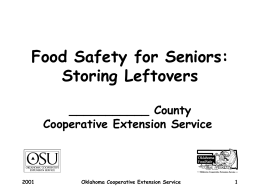 Food Safety for Seniors: Storing Leftovers