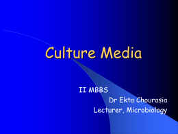 Culture Media & Culture Techniques
