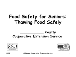 Food Safety for Seniors: Thawing Food Safely
