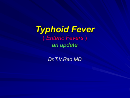 Typhoid Fever ( Enteric Fevers )