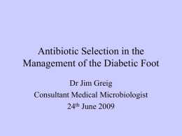 Antibiotic selection in the management of the Diabetic Foot
