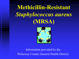 Prevalence of Methicillin-Resistant Staphylococcus aureus