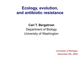 Evolution in action: Antibiotic Resistance