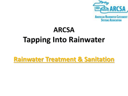 Sanitation of Rainwater