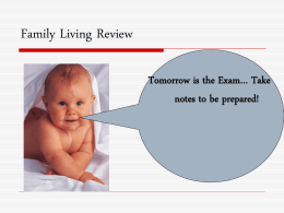 Family Living Review - Mrs. Spear's Health Class