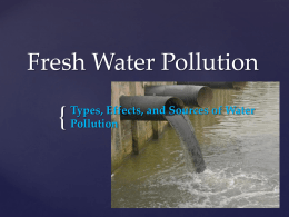 Fresh Water Pollution - Alabama School of Fine Arts