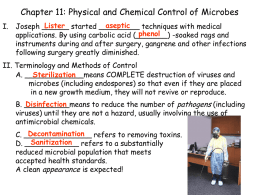 Chapter 5: Control of Microbial Growth