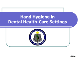 HAND HYGIENE IN HEALTH-CARE SETTINGS: AN OVERVIEW