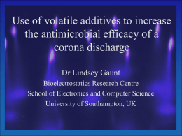 Use of volatile additives to increase the antimicrobial