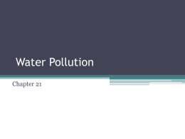 Water Pollution - A.P. Environmental Science