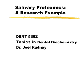 Fundamentals of saliva - University of Minnesota