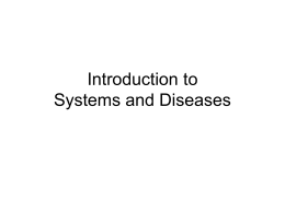 Introduction to Systems and Diseases