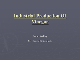 Industrial Production Of Vinegar