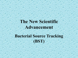 Bacterial Source Tracking (BST)