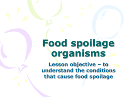 Food spoilage organisms