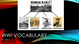 WWI Vocabulary