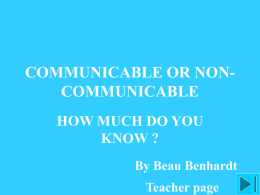 COMMUNICABLE OR NON