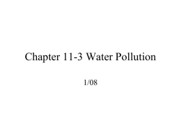 Chapter 11-3 Water Pollution - Room N