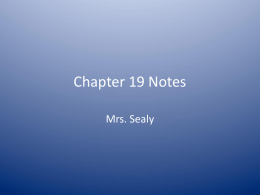Chapter 19 Notes - Rankin County School District