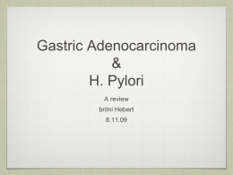 Gastric Adenocarcinoma & H. Pylori