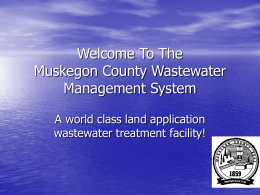 Welcome To The Muskegon County Wastewater Management System