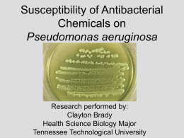 Susceptibility of Antibacterial Chemicals on Pseudomonas