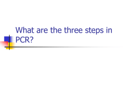 What are the three steps in PCR?